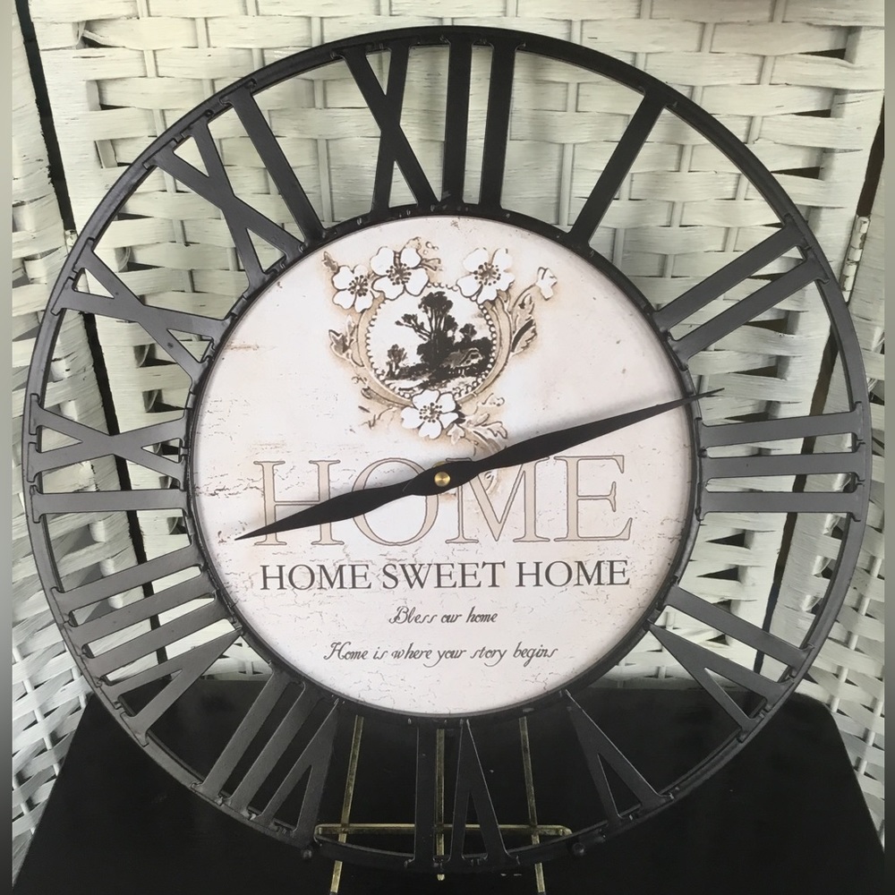 Rustic Metal Wall Clock New w/ 3 tiny defects - Picture 8 of 16